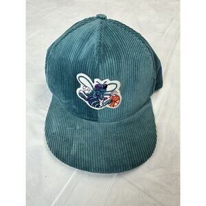 Vintage Rare AJD Charlotte Hornets Sports Hat Corduroy Cap Made In USA